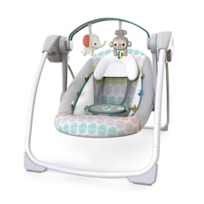 Bright Starts Whimsical Wild Portable Compact Automatic Baby Swing with Music Newborn+