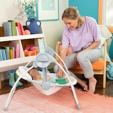 Bright Starts Whimsical Wild Portable Compact Automatic Baby Swing with Music Newborn+ thumbnail 3