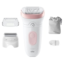 Braun Silk-épil 7, Epilator For Easy Hair Removal, Lasting Smooth Skin, 7-030, White/Flamingo thumbnail 2