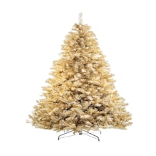 4FT Artificial Christmas Tree Champagne Gold Shiny Tinsel Tips Bushy Look Luxurious | Gold | Gold