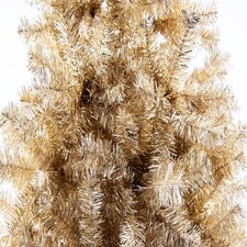 4FT Artificial Christmas Tree Champagne Gold Shiny Tinsel Tips Bushy Look Luxurious | Gold | Gold thumbnail 6