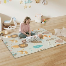 AIYAPLAY Baby Play Mat, Double Sided Crawling Mat, Animal Theme thumbnail 2