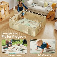 AIYAPLAY Baby Play Mat, Double Sided Crawling Mat, Animal Theme thumbnail 8