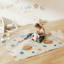 AIYAPLAY Baby Play Mat, Foldable Activity Playmat, Astronaut & Planet Theme thumbnail 2