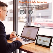 10 Inch Portable Freeview TV & Multimedia Player, USB PVR Recording, EPG, Subtitles - Battery or Mains Powered - August DA100D thumbnail 3