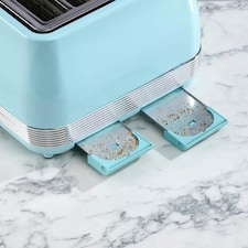 Denver Retro Kettle & 4-Slice Toaster Set 1.5L 3000W | Blue | Sky Blue | 4-slice thumbnail 7