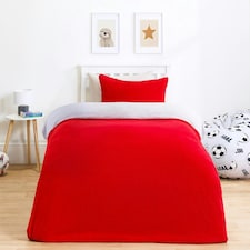 OHS Luxury Teddy Fleece Reversible Duvet Cover and Pillowcase Bedding Set | Multi | Black/Natural | King thumbnail 10