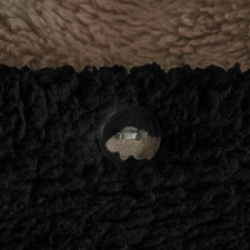 OHS Luxury Teddy Fleece Reversible Duvet Cover and Pillowcase Bedding Set | Multi | Black/Natural | King thumbnail 5