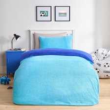 OHS Luxury Teddy Fleece Reversible Duvet Cover and Pillowcase Bedding Set | Multi | Black/Natural | King thumbnail 7