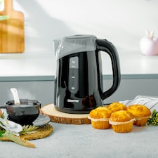 GEEPAS 650W 2 Slice Bread Toaster & 2200W Illuminating Electric Kettle Combo Set,Black thumbnail 3