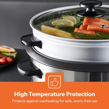 GEEPAS 2.8L Rice Cooker with Steamer, 1000W thumbnail 4