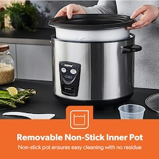 GEEPAS 2.8L Rice Cooker with Steamer, 1000W thumbnail 5