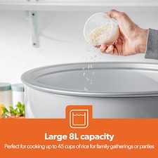 GEEPAS Commercial Rice Cooker 8L, 2500W thumbnail 3