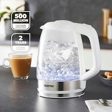 GEEPAS Electric Kettle 4 Slice Bread Toaster & Microwave Set| Whute | White thumbnail 2