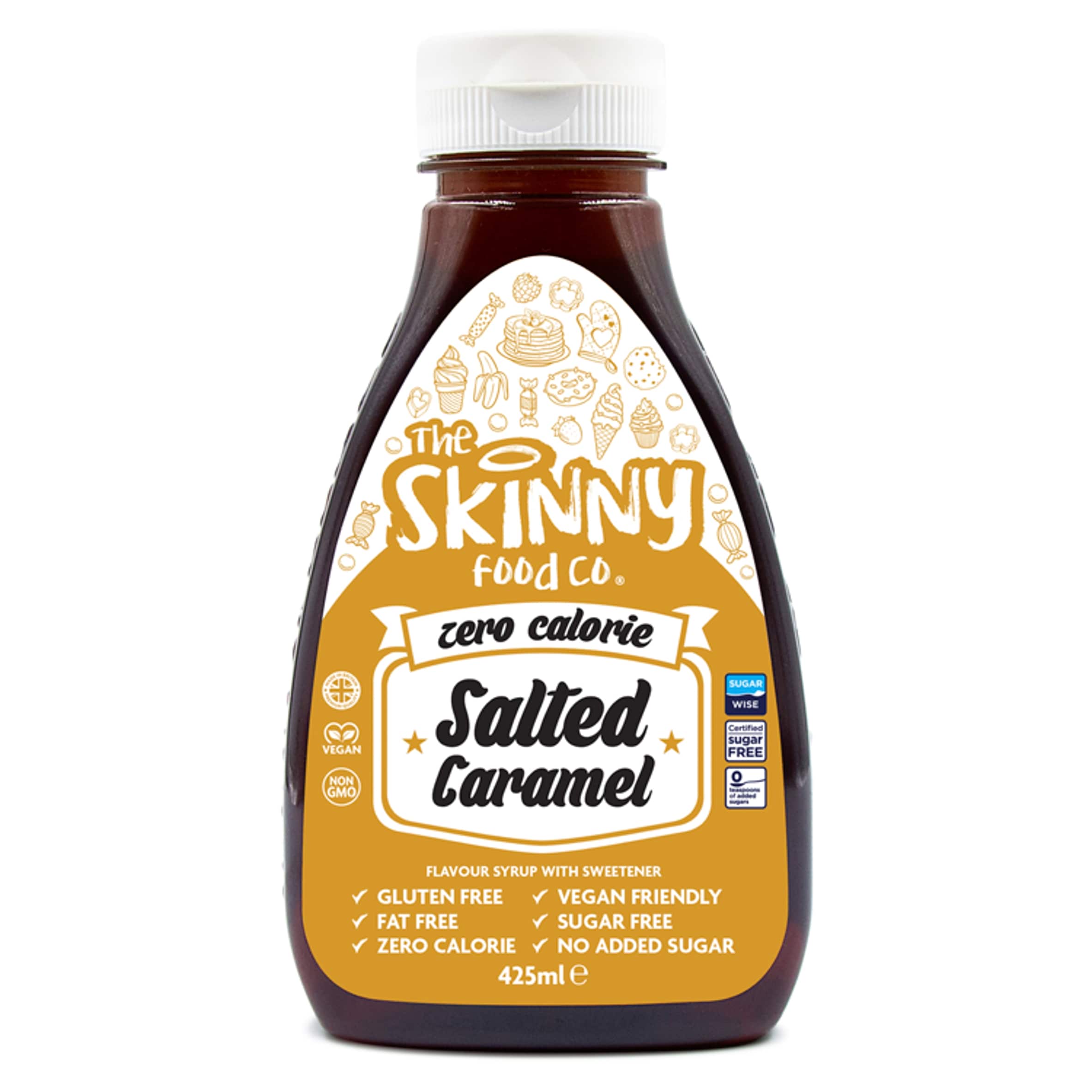 The Skinny Food Co. Salted Caramel Flavour Syrup with Sweetener 425ml