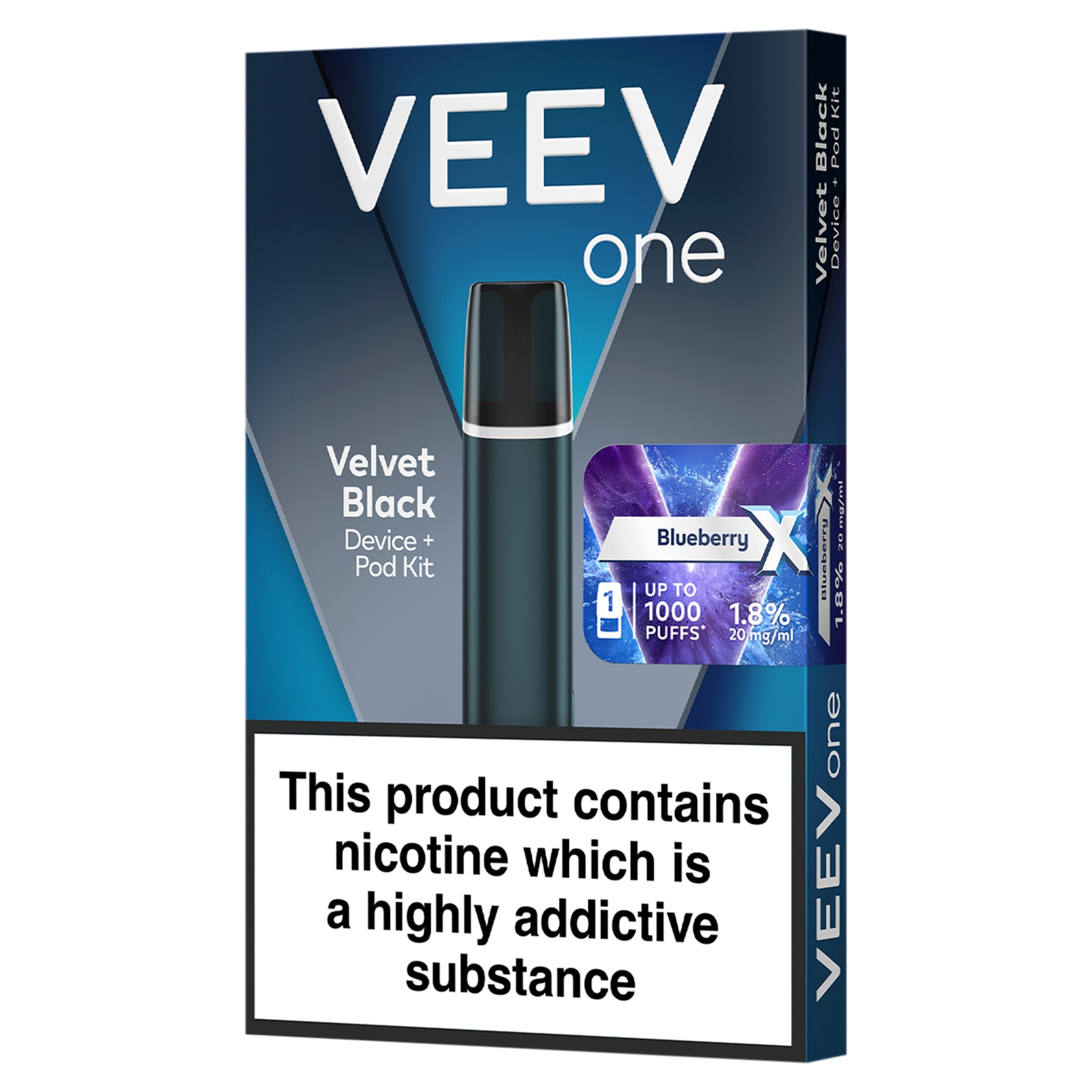 VEEV One Velvet Black Device + Blueberry X Pod 20mg
