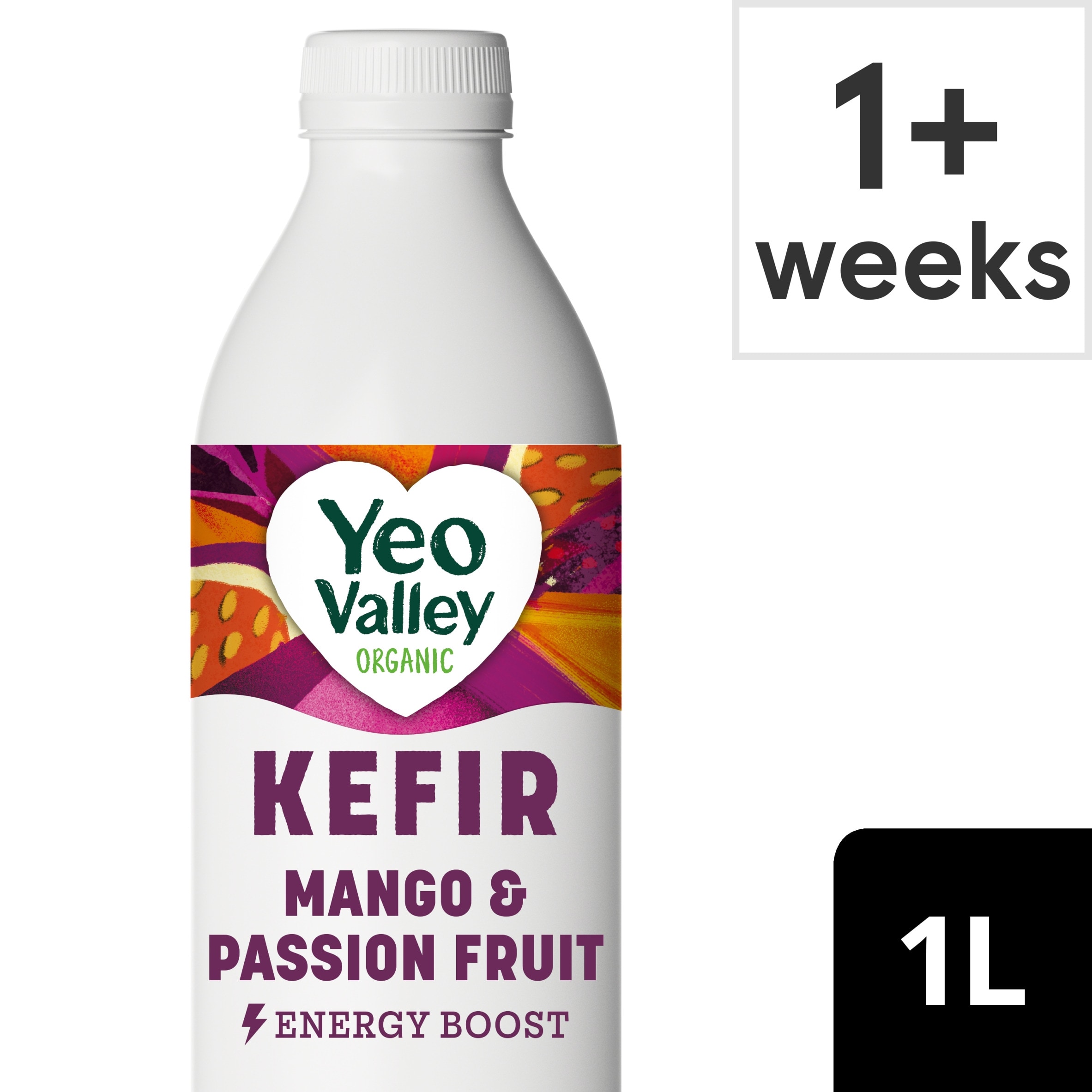 Yeo Valley Organic Kefir Yogurt Drink Mango & Passionfruit 1L