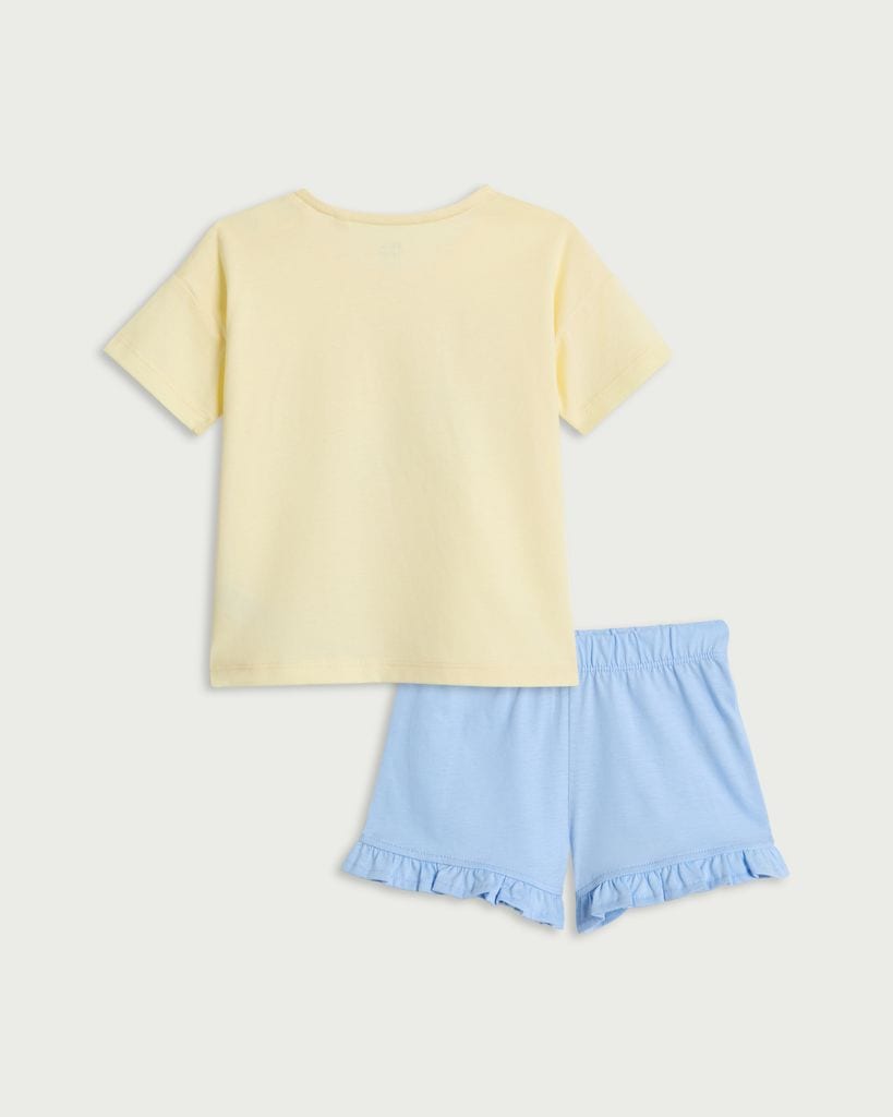 F&F Baby 2-Piece Pure Cotton Little Sister Set in Yellow thumbnail 2