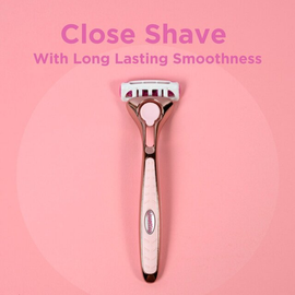 Wilkinson Sword Quattro for Women Razor + 4 Razor Blades Rose Gold thumbnail 4